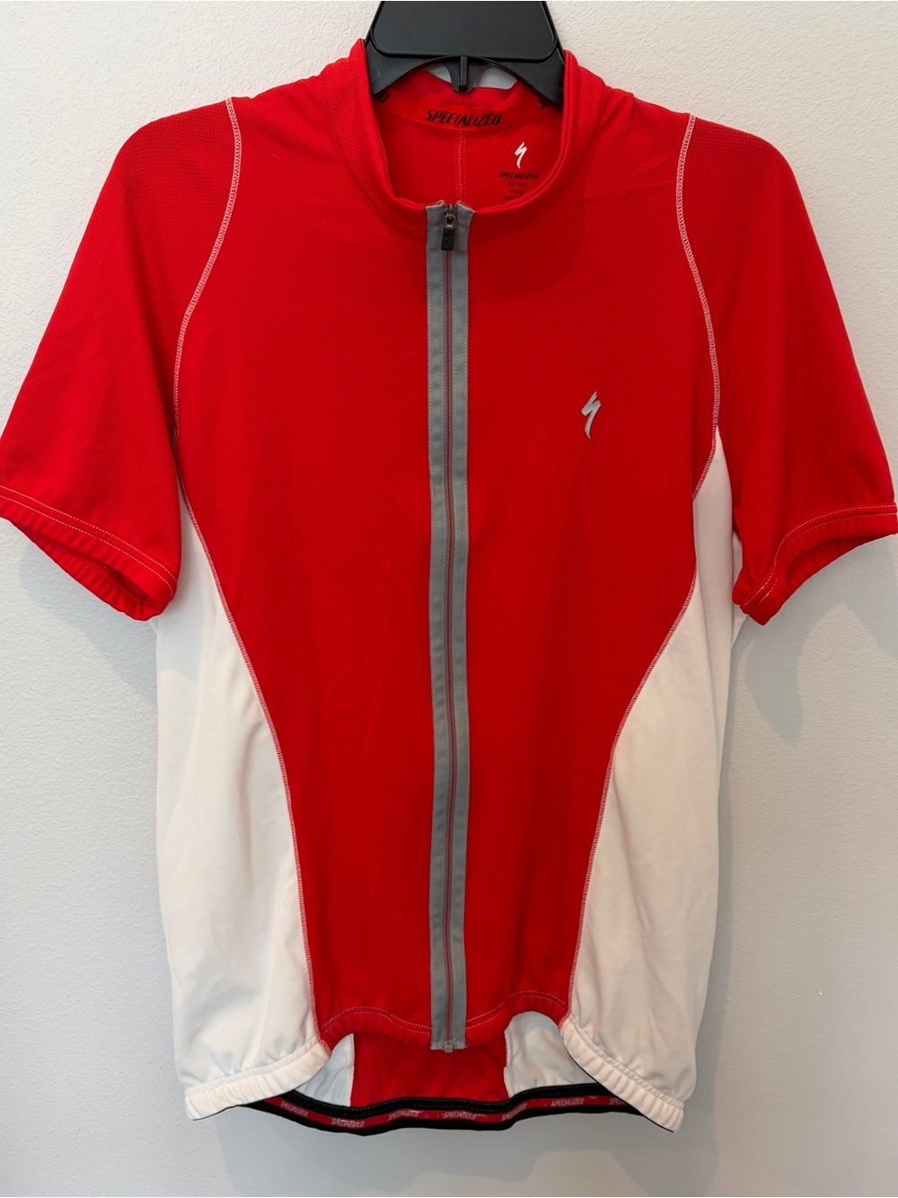 Specialized Red & White Short Sleeve Cycling Jersey